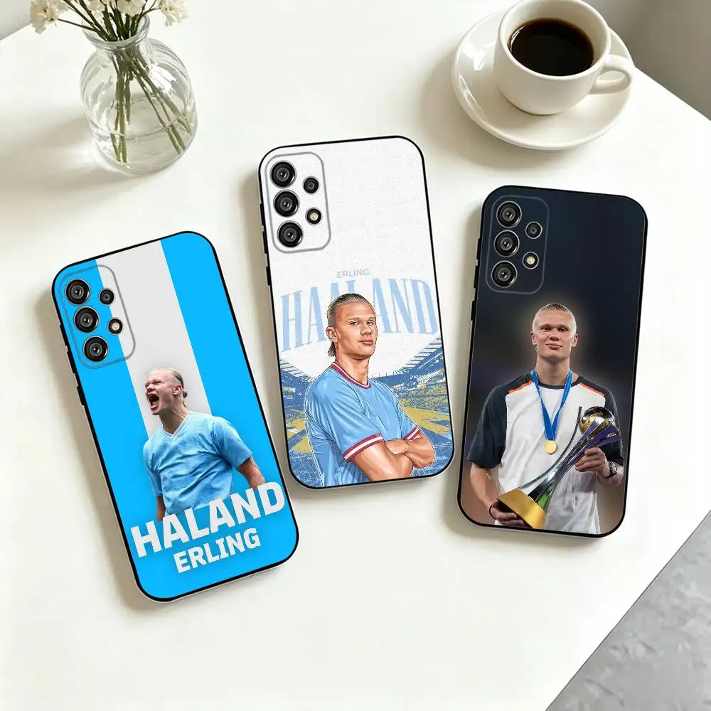Football Erling Haaland-D Best  Phone Case For Samsung S25,S24,S21,S22,S23,S30,Ultra,S20,Plus,Fe,Lite,Note,10,Black Cover Gift