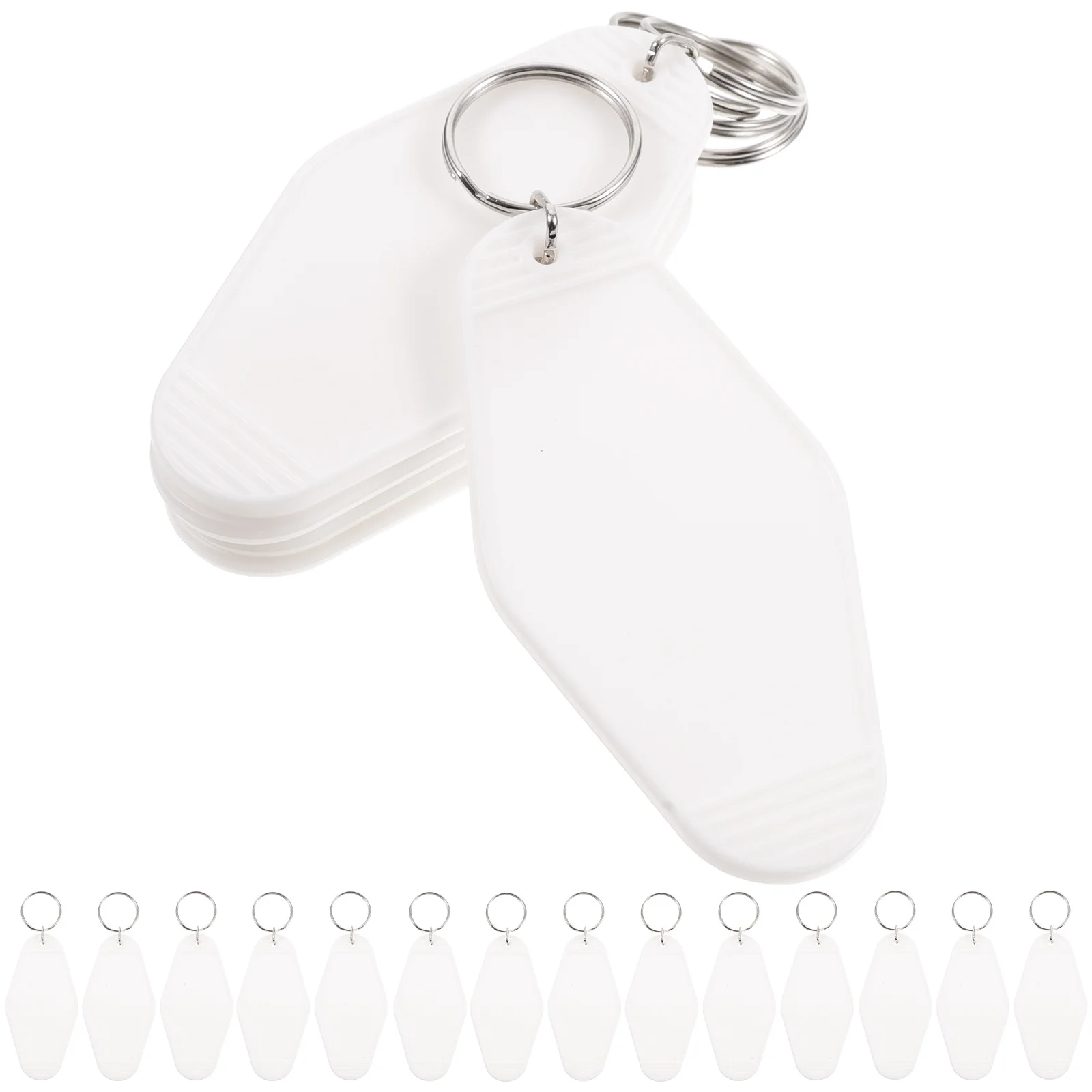 

20Pcs Lightweight Durable Plastic Alloy Keychain Tags Sublimation Hotel Key Labels Luggage Bag Hanging Key Identification