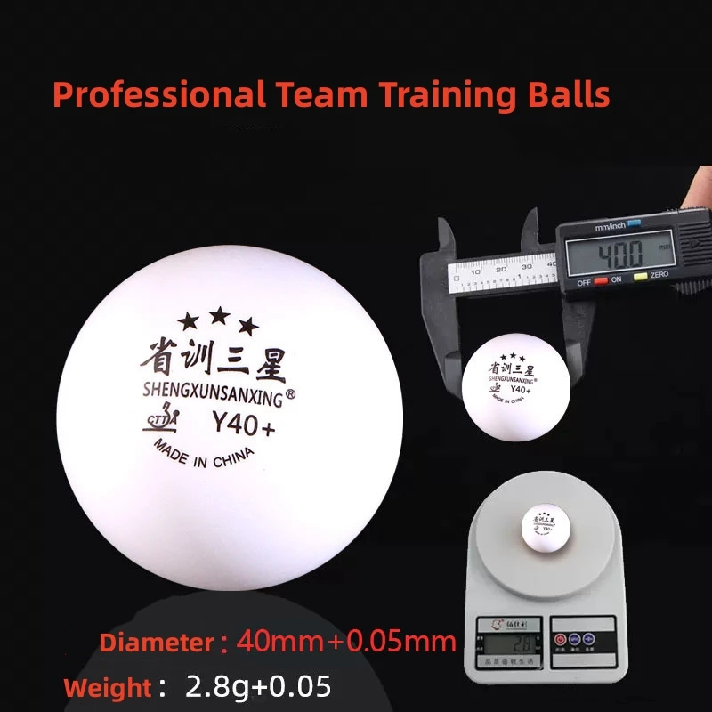 High Level 3 Star Table Tennis Balls Y40+ CTTA Approved ABS Plastic Ping Pong Balls for Professional Team Training