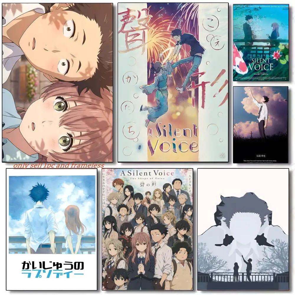 For Love Cartoon A-A Silent Voice Poster Poster painting with prints Home bedroom living room decoration gift