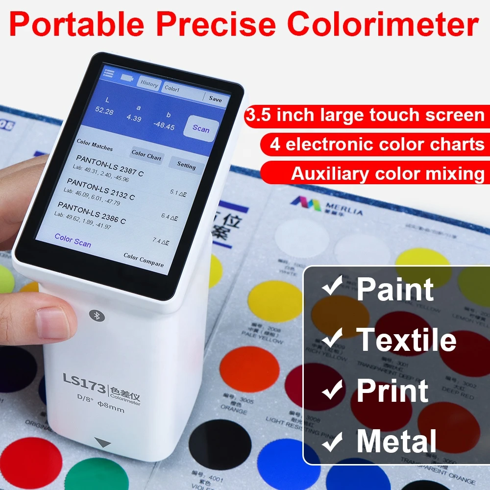 LS173 D/8 Portable RGB Digital Colorimeter Handheld Lab Color Measurement Tool For Paint Price Light Usa