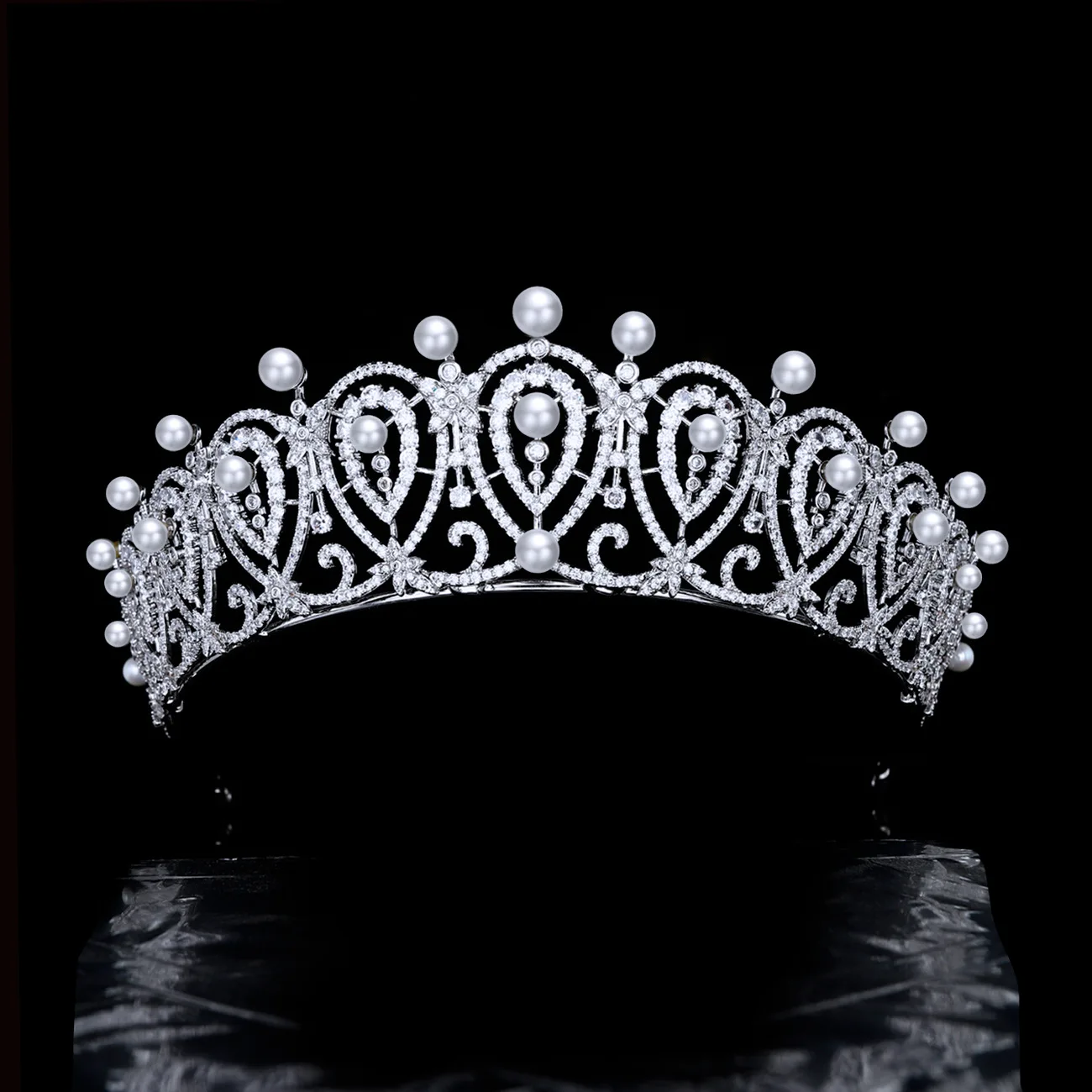

Винтажные свадебные короны для королевы с кубическим цирконием, королевская Диана, свадебная тиара, корона для женщин, пышное свадебное украшение для волос, головной убор