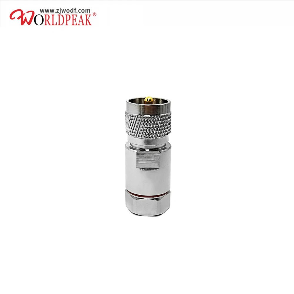 Free Shipping 2Pcs UHF Male Clamp Connector for 1/2 Superflexible Cable for Ham Radio Antenna