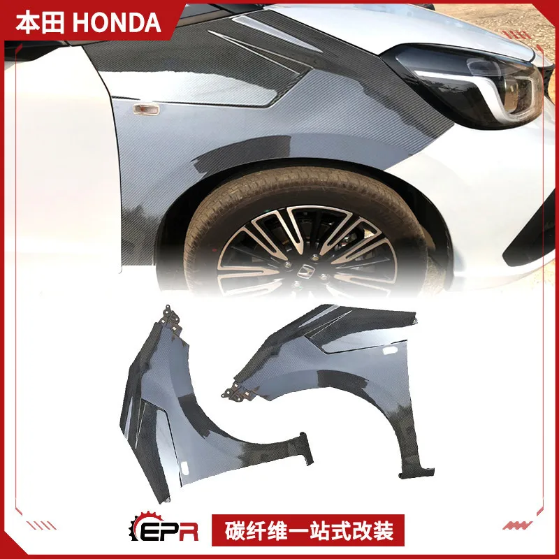 

Подходит для Honda New Fit, модификация переднего крыла GR9 из углеродного волокна, персонализированная песочная доска с открытым отверстием.