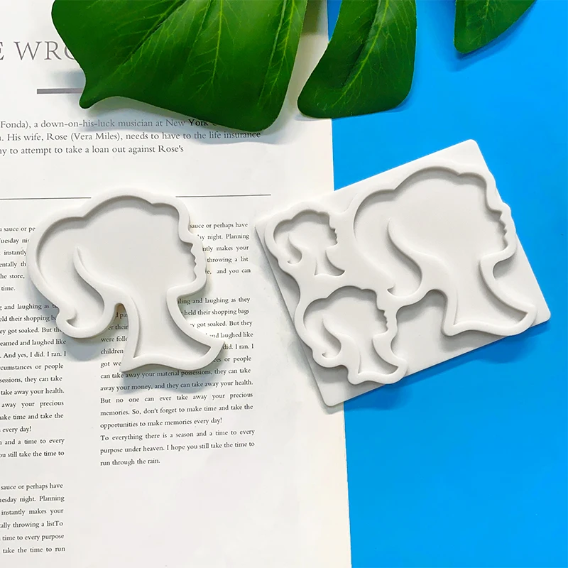 Cartoon Girl Head Candy Cake Decoration Silicone Mold Chocolate Candy Baking Mold DIY Gypsum Clay Mold