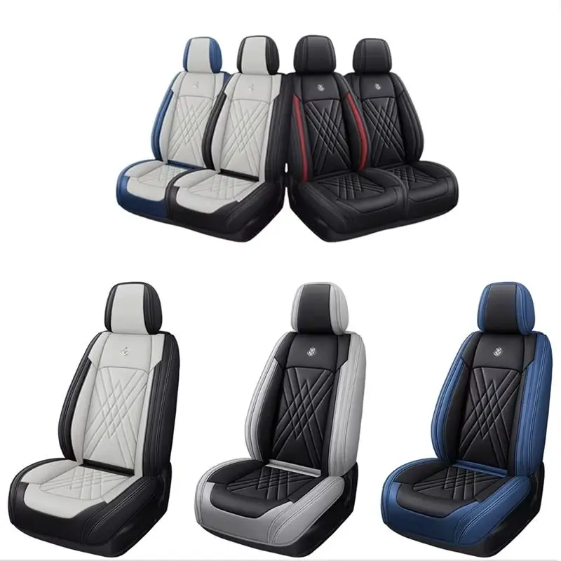 

5-Seats Car Seat Cover Full Set Universal Deluxe Cushion PU Leather Protectors Waterproof For Peugeot 308 2008 301 206 207 208