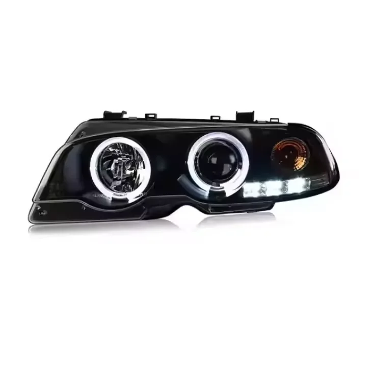 BMW 3 Series E46 Headlight 1998-2006 Assembly Modified Angel Eye Headlamp LED Front Light Car Accessories