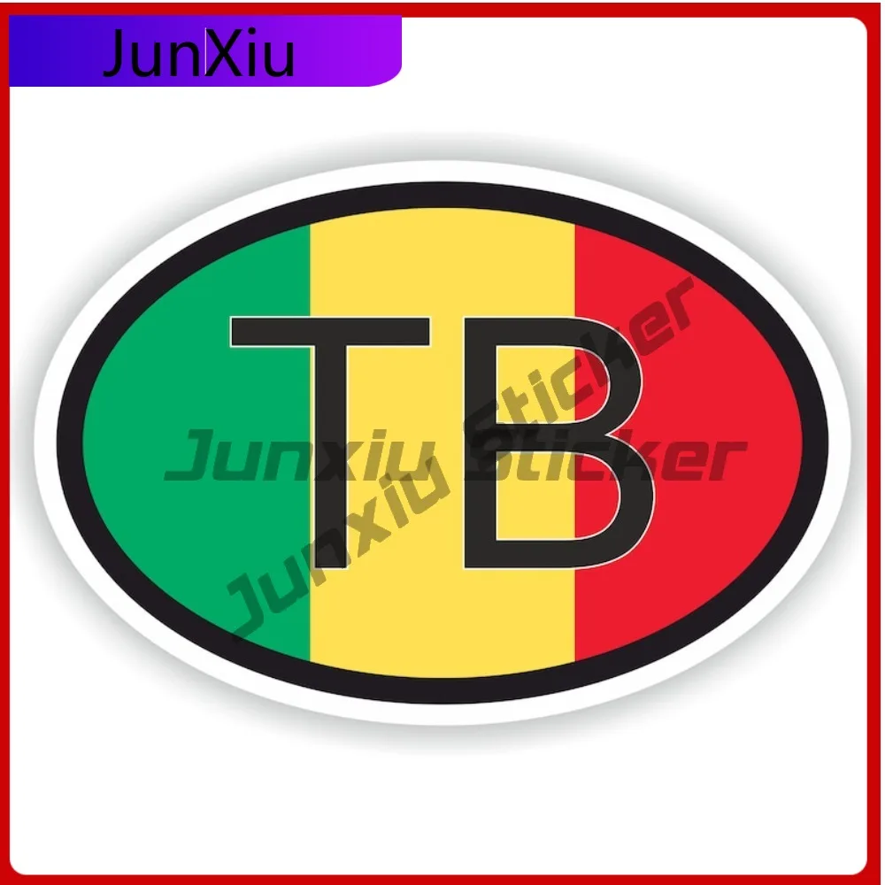 

Timbuktu - Mali Country Code Tb Oval Sticker With National Flag Badge Sticker Scratch Cover Decals Funny Decorations Custom Pvc