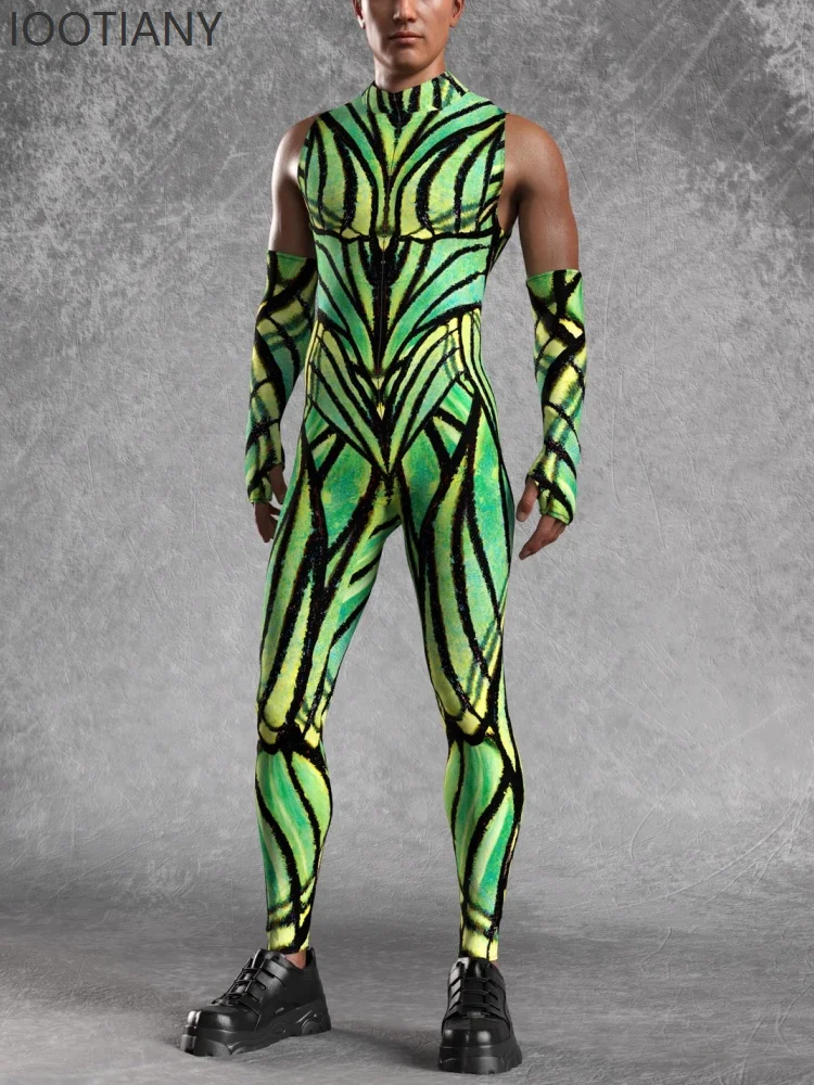 بدلة Zentai للرجال قابلة للتمدد Steampunk بدلة Zentai بدلة الهالوين كرنفال حفلة مرحلة لعب الأدوار زي الأداء