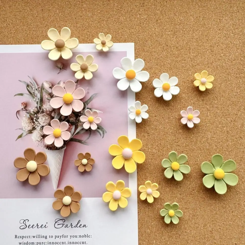 

Bview Art 10/30 шт. Цветочные канцелярские кнопки для досок объявлений, яркие цветные кнопки для пробковой и фетровой стены, фотодисплей