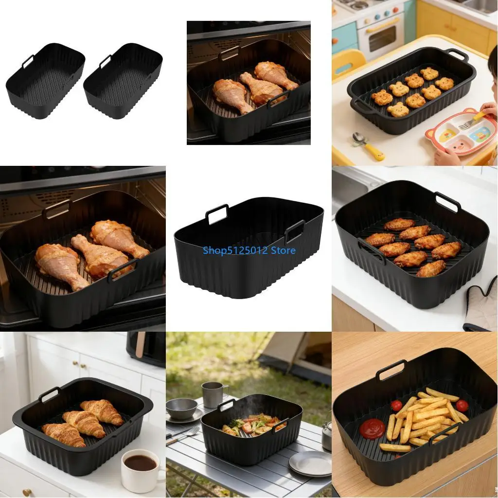 G8TC Silicone Baking Pans for Air Cookers Nonstick Dishwasher Safe Cooking Sheets