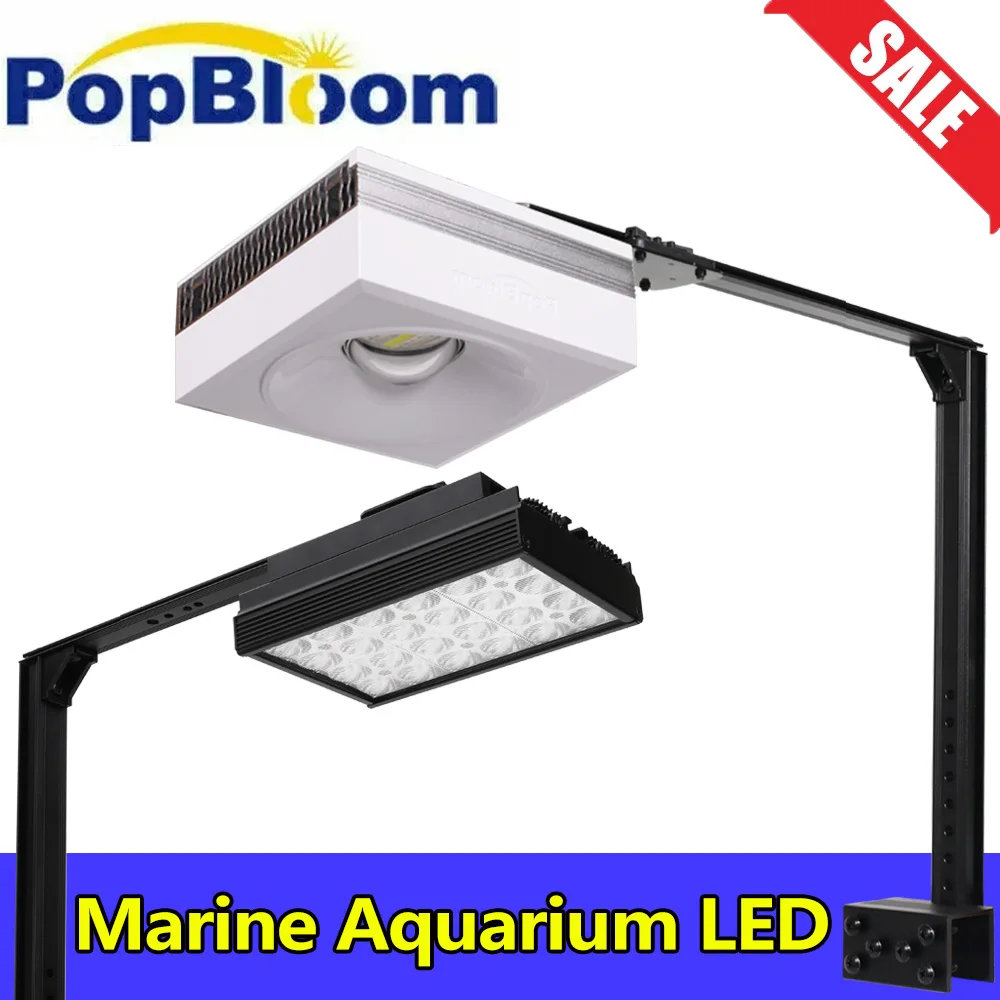 

PopBloom-Nano Saltwater LED Aquarium Lamp Marine Aquarium Lighting for Seawater Fish Tank Lamp,Sunrise,Sunset,Reef Coral,LPS,SPS