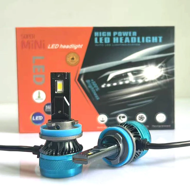 H1 H3 H4 H11 H9 H8 9005 HB3 9006 HB4 9012 H7 LED Headlight Bulbs F5 Mini Car Headlamp 12V LED Replace Halogen Lamps 2PCS