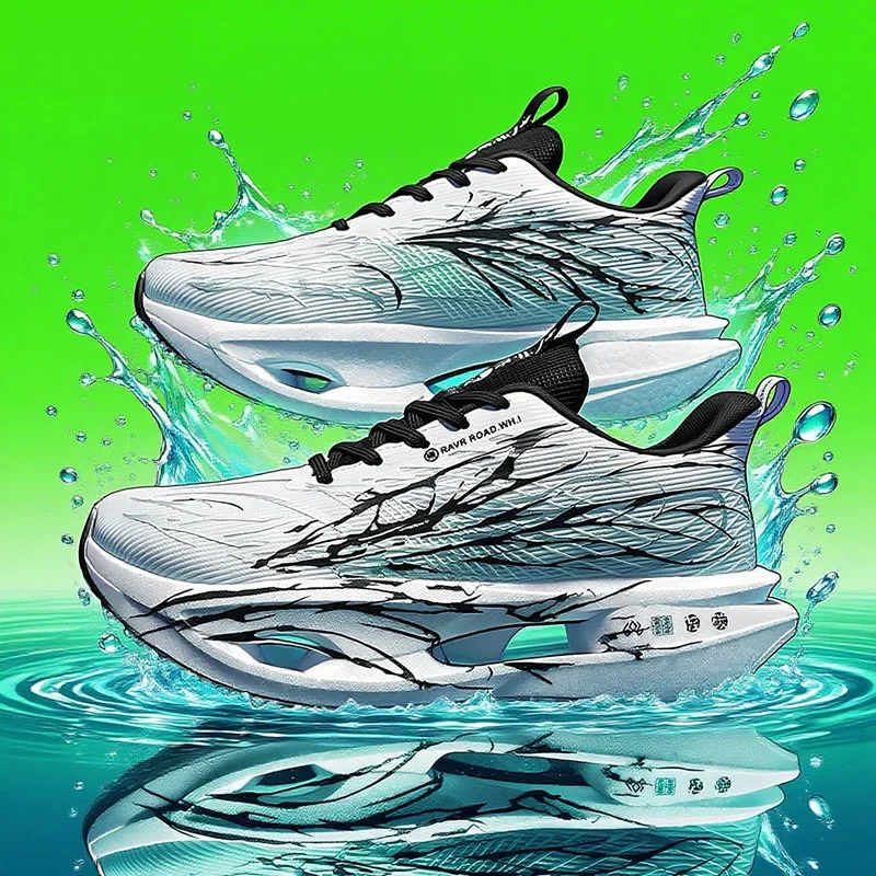 

Men's Sports Lightweight Carbon Board New Running Shoes Men Speciality Marathon Women's Comfortable Athletic Nonskid Sneakers