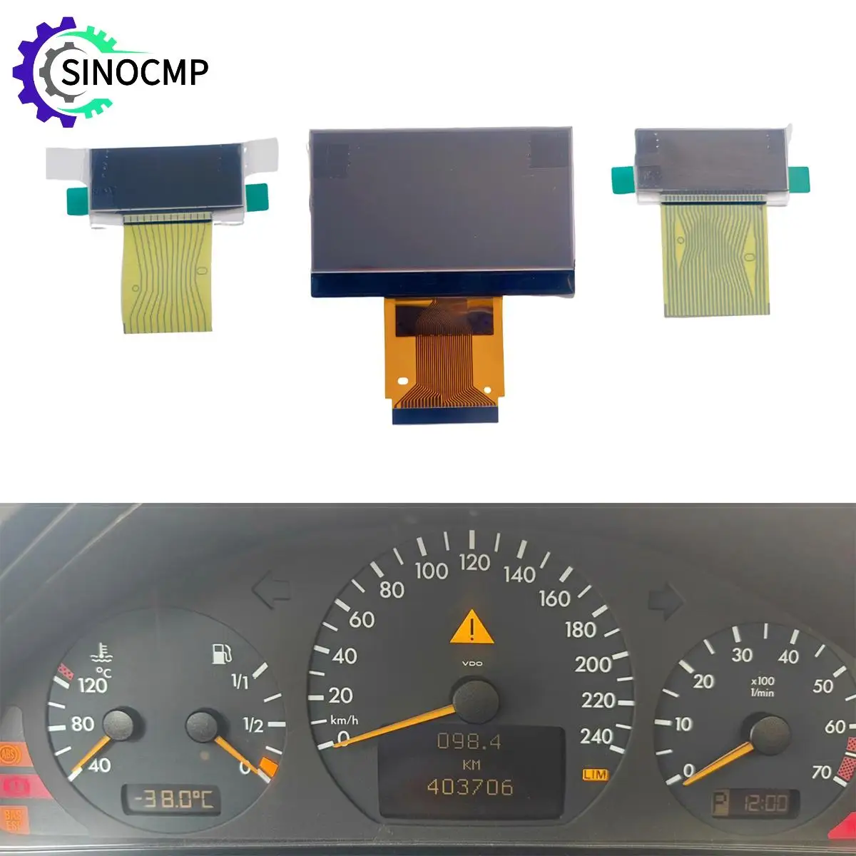 

Комплект из 3 ЖК-дисплеев VDO для приборной панели Mercedes-Benz W210 E320 E430 1996-2002: центральный, правый и левый экраны для замены