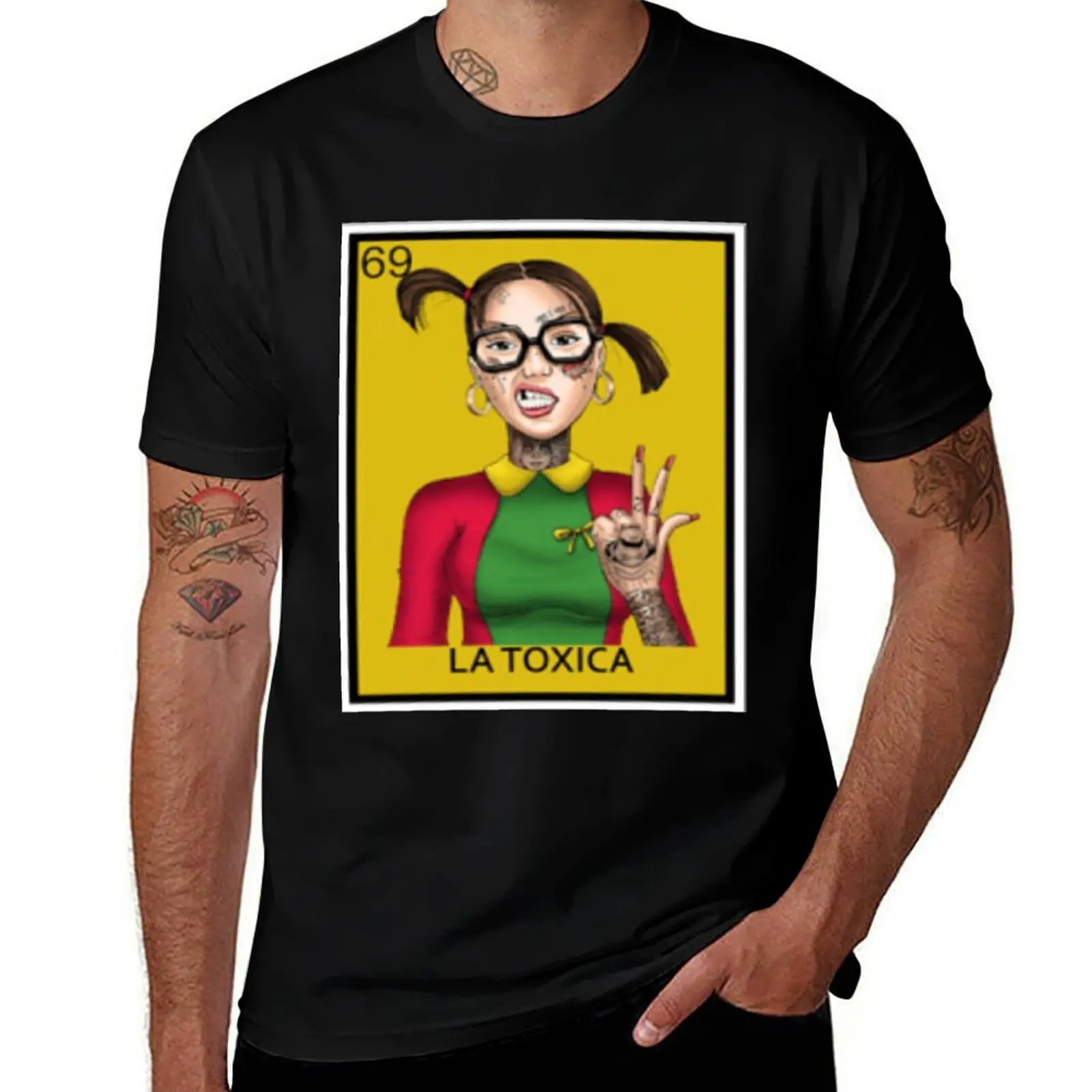 

loteria, la toxica, Chilindrina, mexican bingo, latino, T-Shirt t shirt man cotton T-Shirt