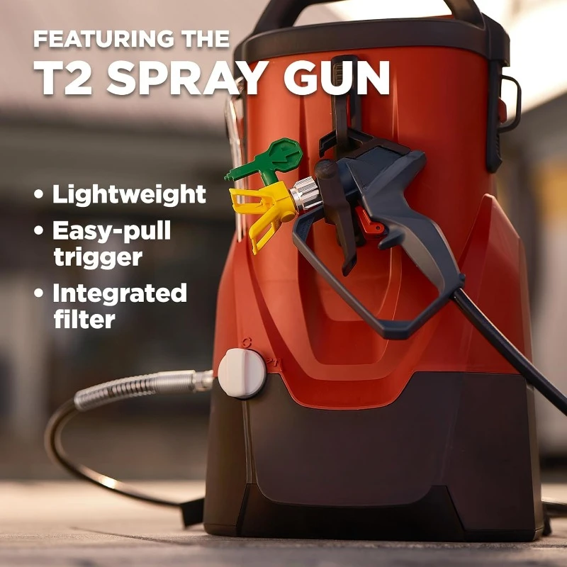 18V Cordless High Efficiency Airless Paint Sprayer, HEA Technology Decrease Overspray by up to 55%