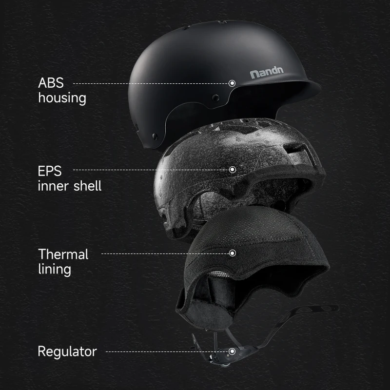 Nandn  ski helmet single and double board thermal collision helmet for men and women