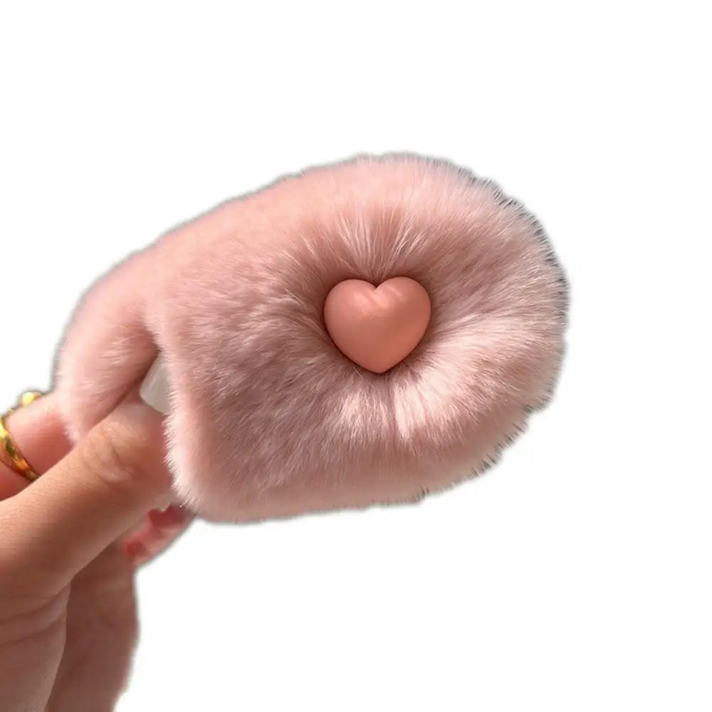 

Solid Color Faux Fur Hairpin Plush Heart BB Side Clip Rex Rabbit Hair Accessories Cute Sweet 1PCS Handmade Fashion Fur Hair Clip