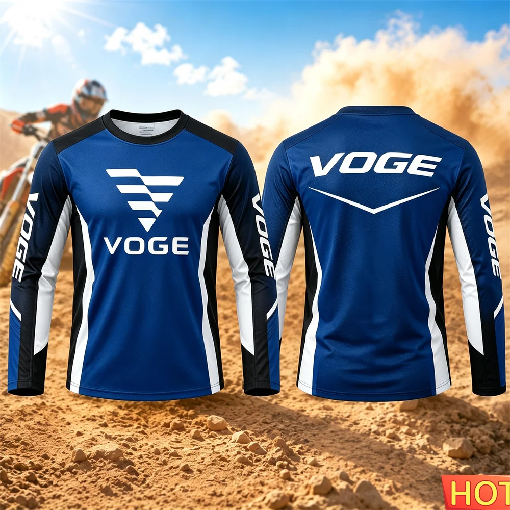New Unisex Motorcycle Riding Long Sleeve Tee VOGE 3D Quick Dry Breathable Off‑Road Adventure Touring Outdoor Sports Clothing