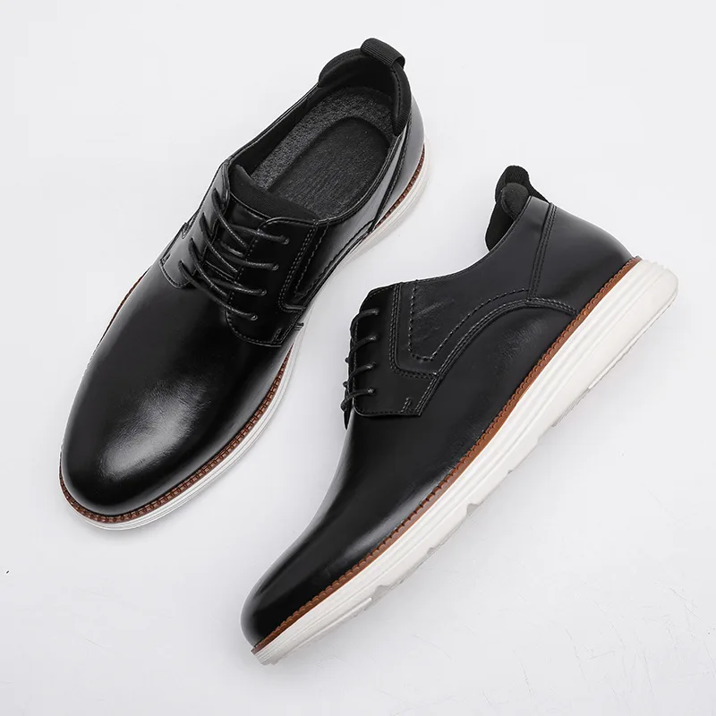 

Leather plus-size men's single shoes multi-color breathable men's casual shoes comfortable business formal shoes A19