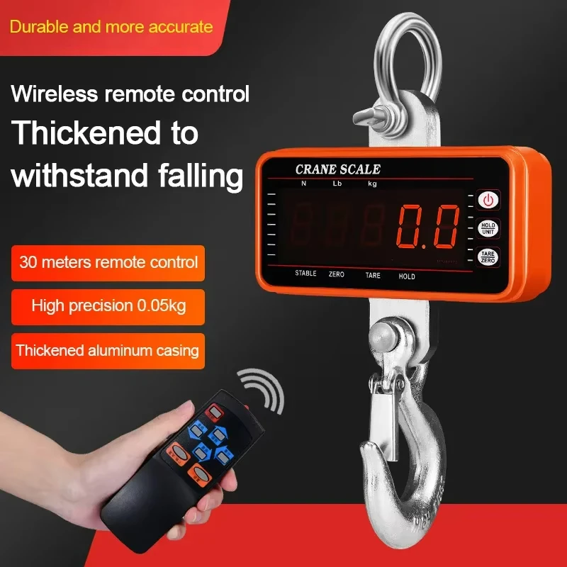 Industrial Portable Hook Hanging Dock, Electronic Crane Scale, Wireless, Remote Control, 0.5t, 1T, 1.5T