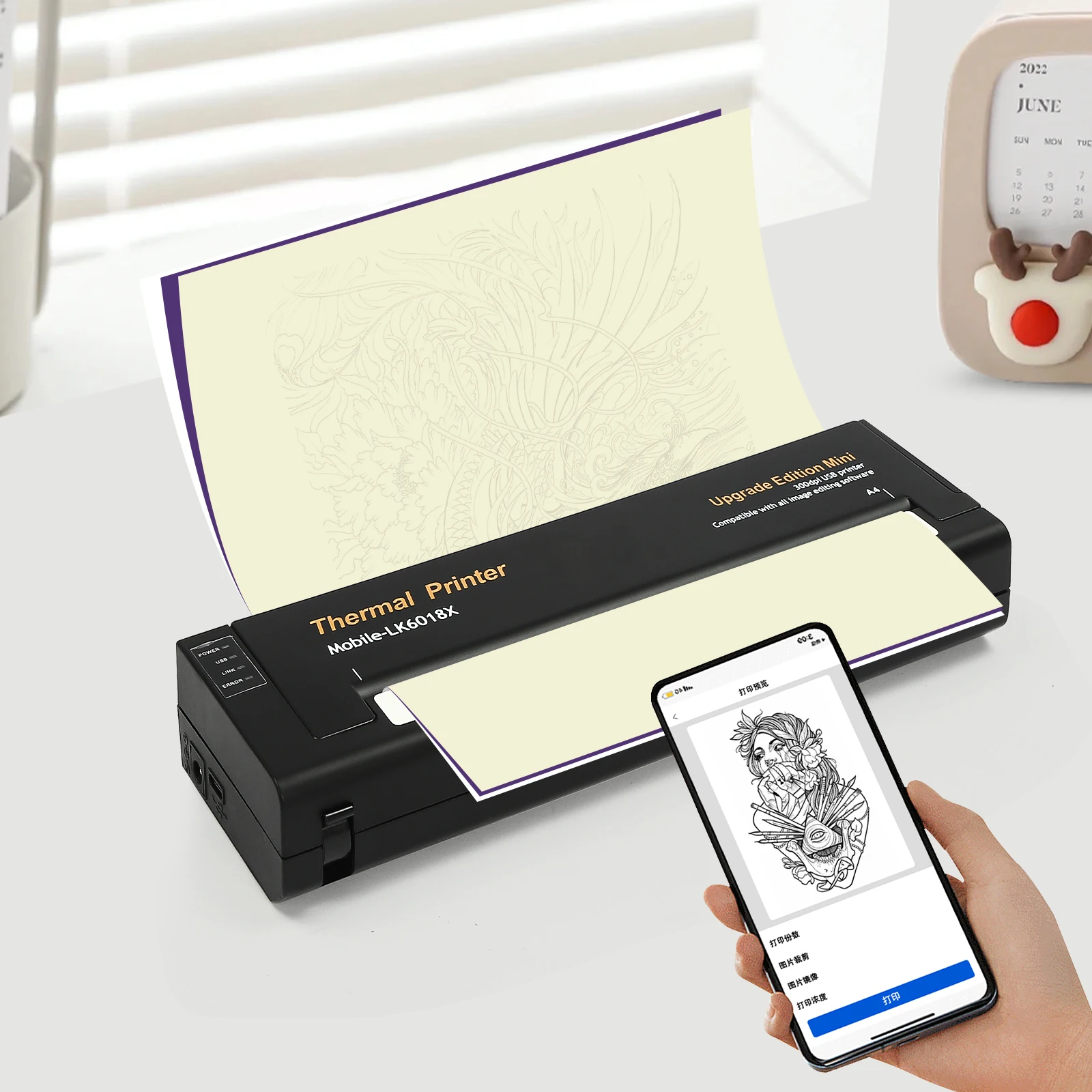 Dc 24v-3a Portable Transfer Printing Machine，thermal Printer, Portable Printer, Transfer Machine