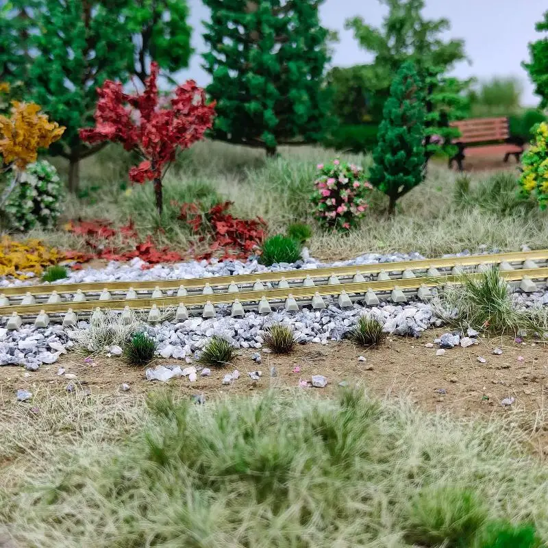 120Pcs/box Miniature Vegetation Materials DIY Railway Sand Table Lawn Layout Kit 8mm Grass Cluster Scene Model Diorama Accessory
