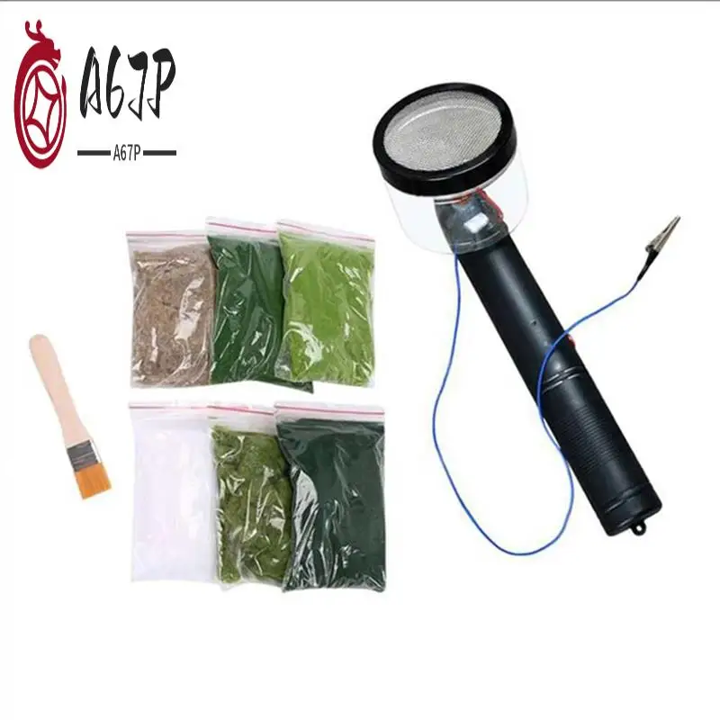 A67P-Static Grass Flocking Applicator Electrostatic Grass Planter Electrostatic Flocking Machine Sand Table DIY Tool