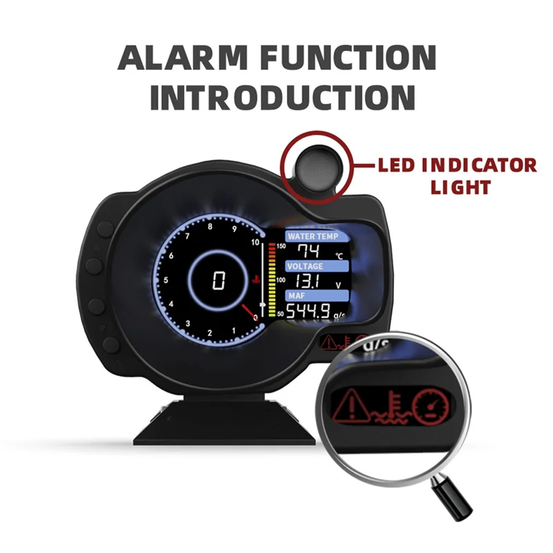 

OBD2 Meter Dashboard Speed RPM Water Temperature Voltage Gauge Digital Display, OBDII Head Up Display For Car