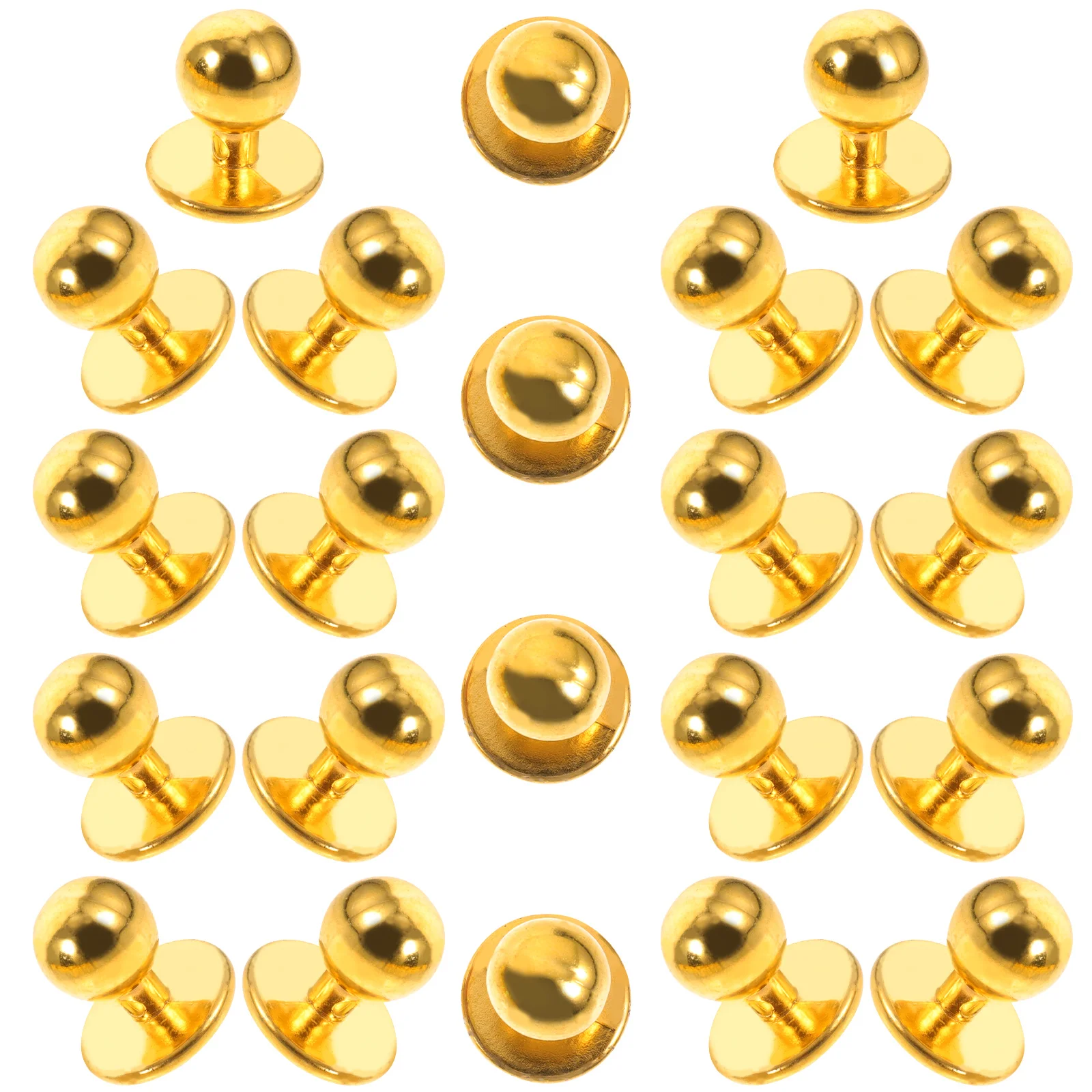 50pcs Plastic Chef Coat Buttons Replacement Studs For Uniforms Hotel Restaurant Easy Sewing Repair Kit Round Ball Design