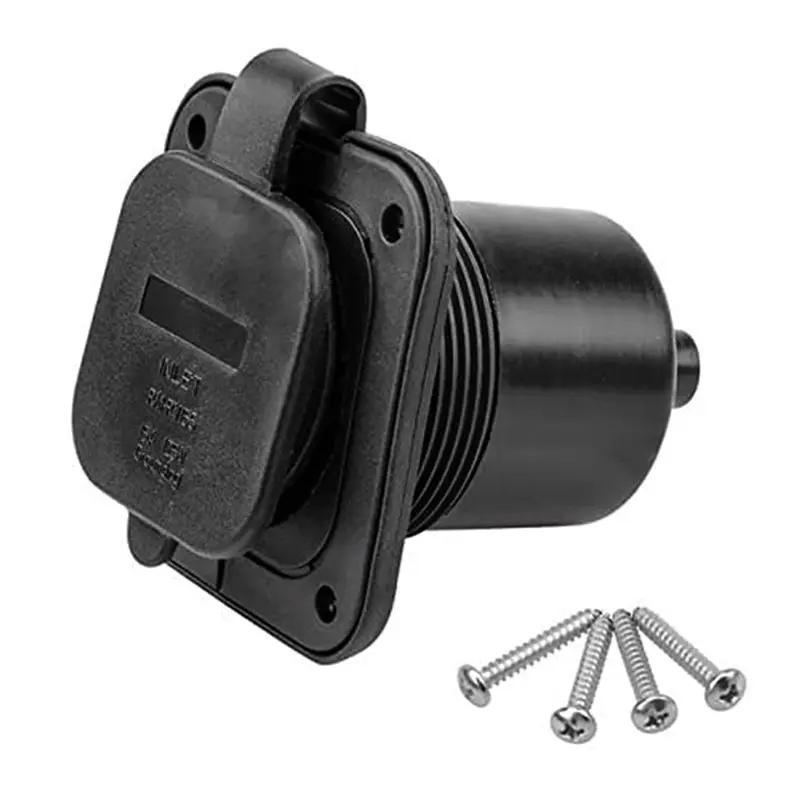 AT51-15 Amp Outlet Plug, 5-15 125V RV Outlet With Waterproof Cover For RV Boat Shed Electrical Extension Cord