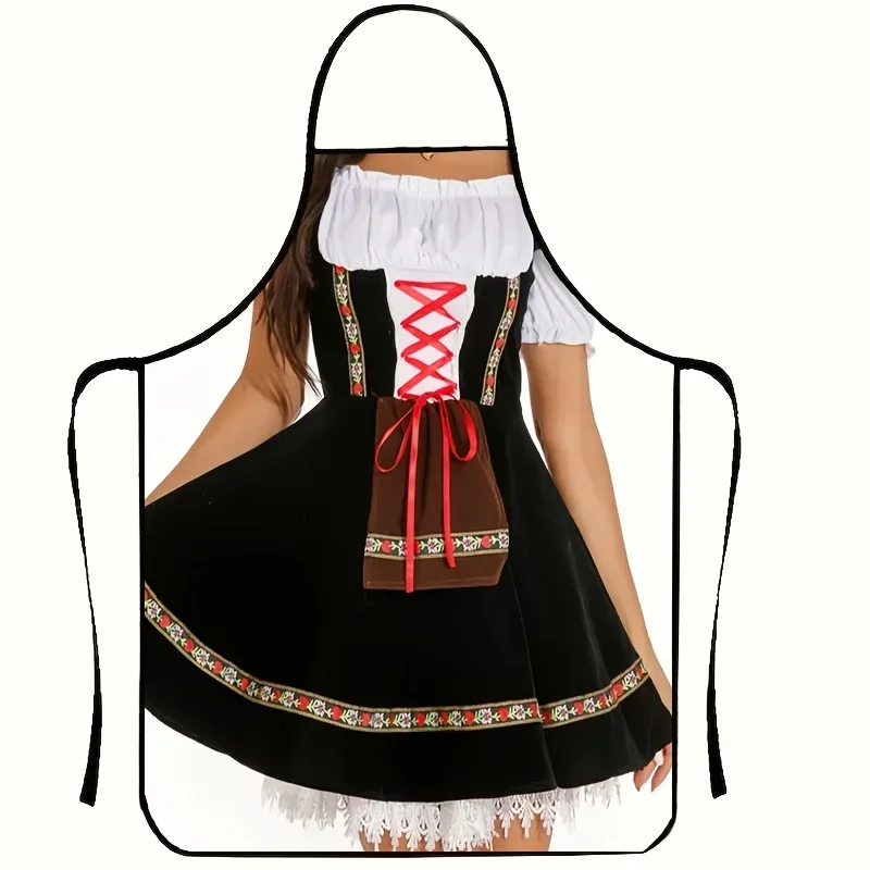 Bavarian Oktoberfest Style Print Apron, Stylish and Durable, Suitable for Kitchen Cooking, Barbecue, Oktoberfest Party Dress-up.
