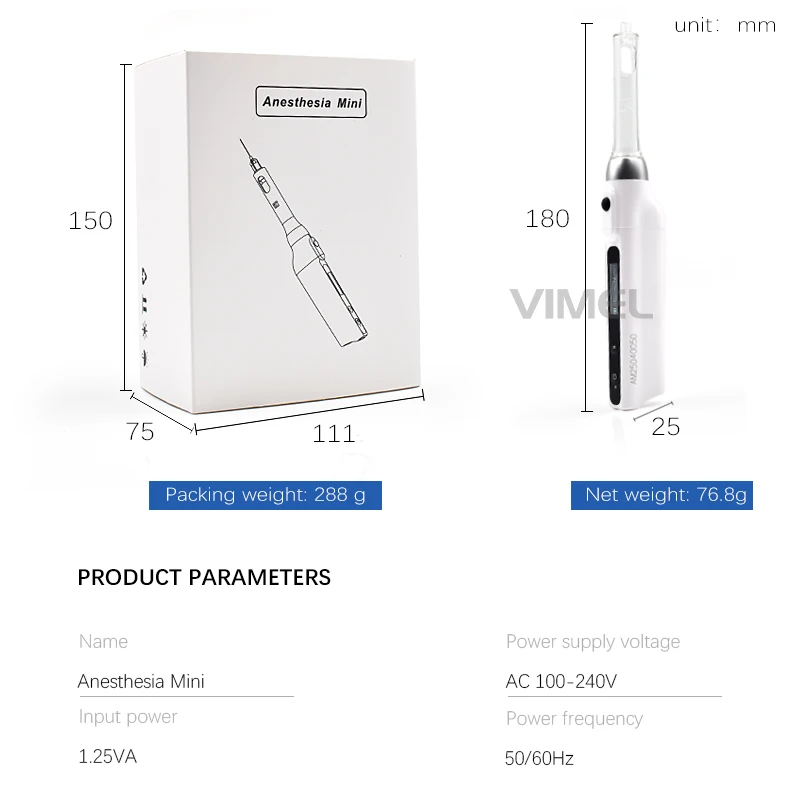 Painless Electric Dental Anesthesia Mini Injector Wireless Local Anesthesia Pen with LCD Display for Dentistry