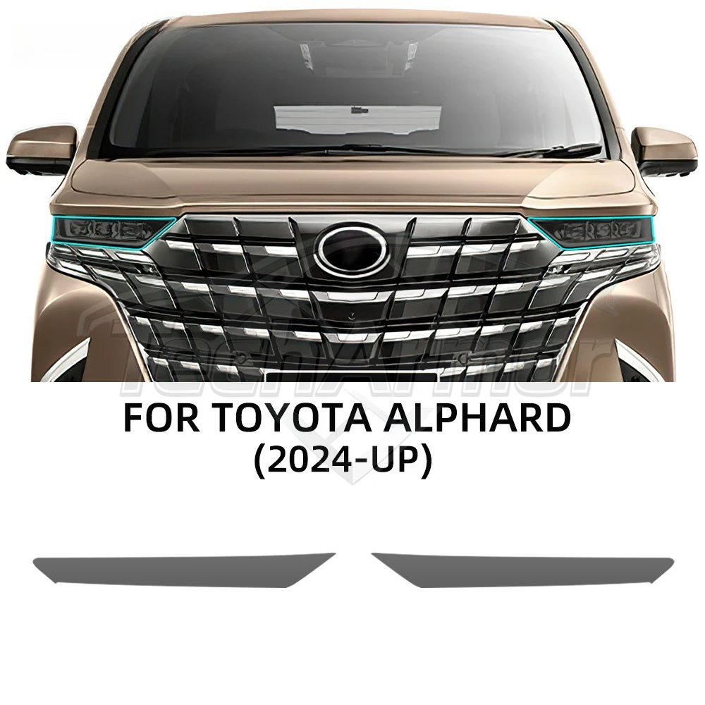 TPU Car Headlight Protective Film For Toyota Alphard 2024 2025 Transport Smoke Anti-Scratch Auto External Accessories Auto Parts