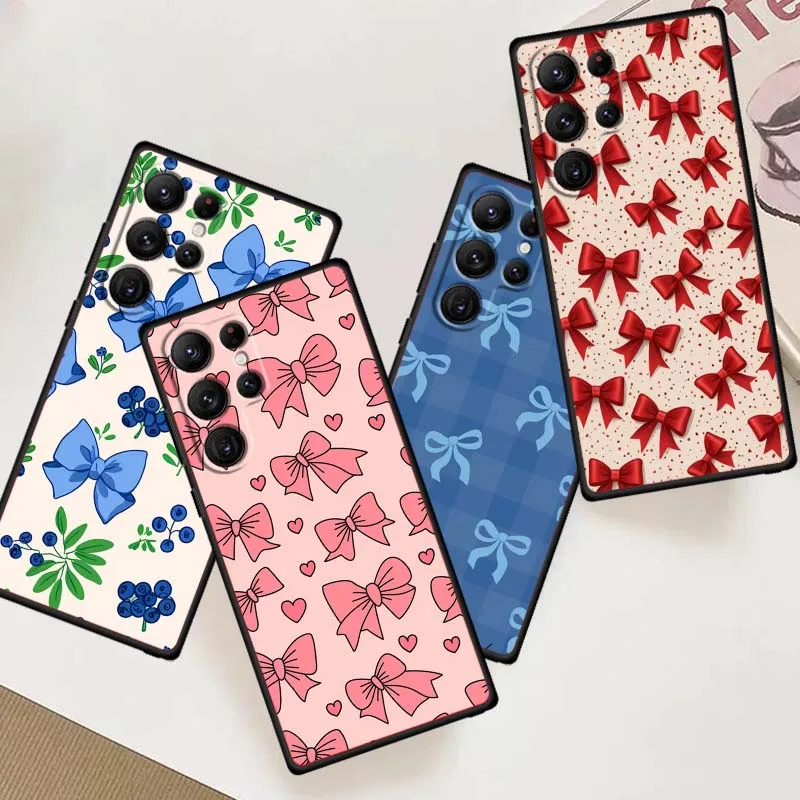 نمط تصميم القوس لسامسونج غالاكسي S26 S25 S24 S23 S22 S21 S20 Ultra Plus FE 5G غطاء أسود ناعم من البولي يوريثان الحراري