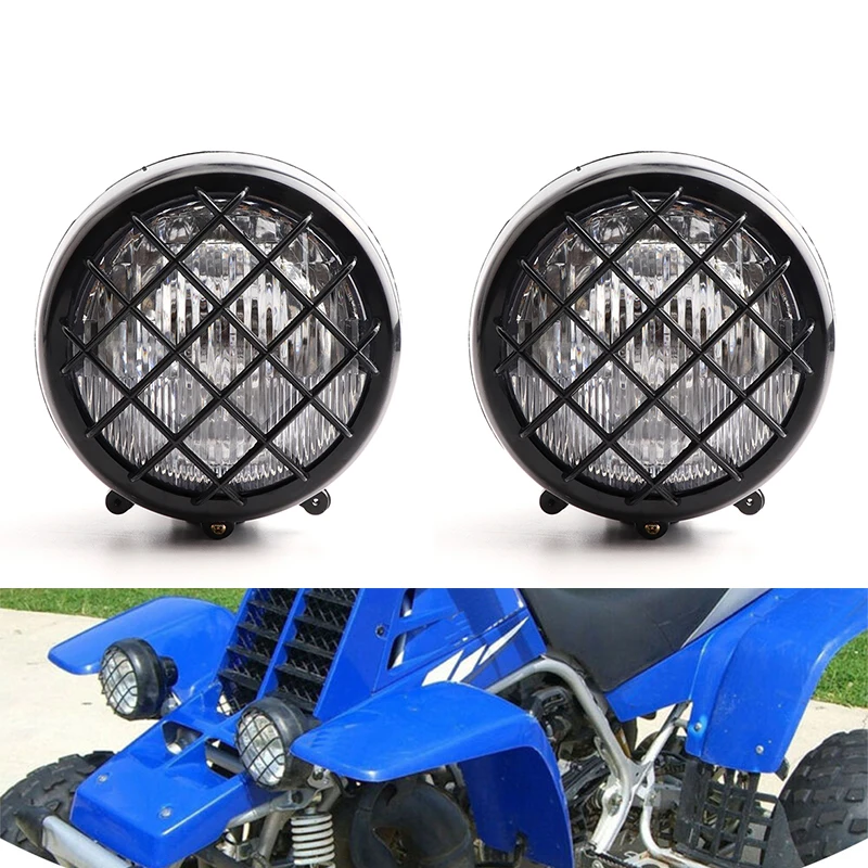 1 par de faros delanteros universales: compatibles con vehículos todo terreno, quad, motos de cross, Go-Karts y Dune B Yamaha Banshee 87-20 de 70 cc-150 cc