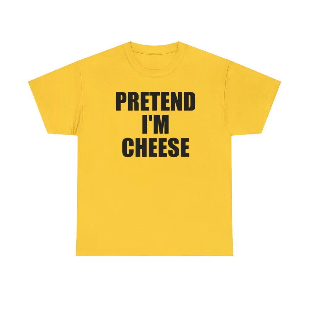 Cheese Halloween Costume Funny T-Shirt - Pretend I'm A Cheese Tee  Tees Cotton Luxury brand vintage oversized