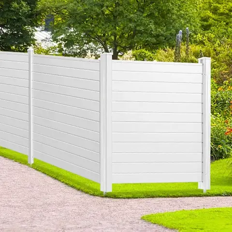 Eco-Friendly Modern Ranch Garden Fence Rail Paling Driveway Gates Outdoor Aluminum Alloy/PVC Trellis Panels Security