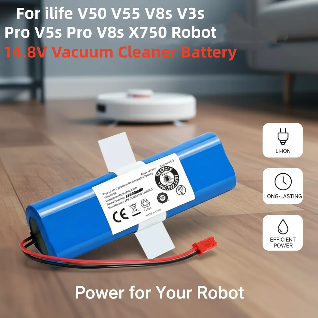 Original 14.8V 6800mAh 3500mAh Replacement Battery For ilife V50 V55 V8s V3s Pro V5s Pro V8s X750 Robot Vacuum Cleaner Battery