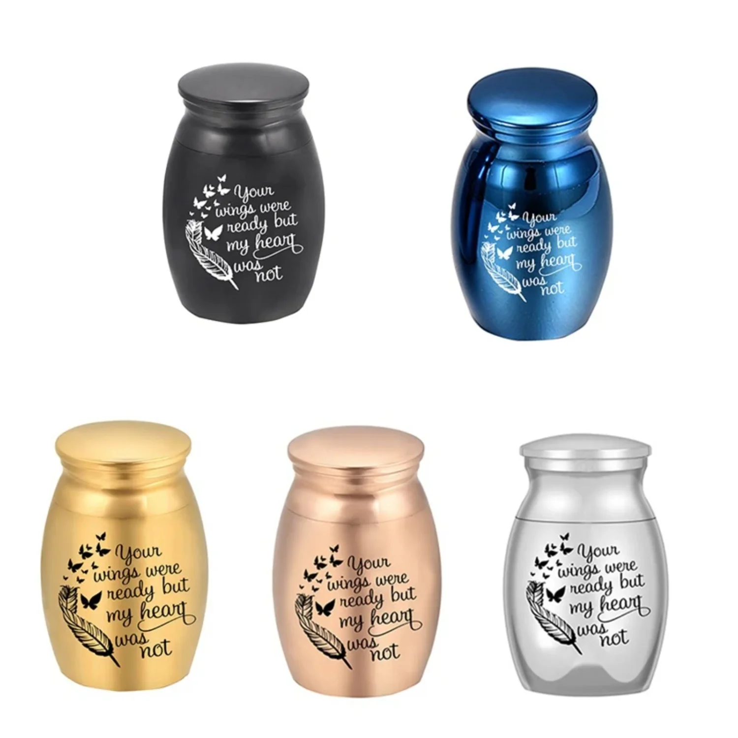 Mini Cremation Pet Funeral Urn Special Memory Box Pets Ashes Casket Metal Pet Funeral Urn Urn Keepsake Casket  Animal 25*16MM
