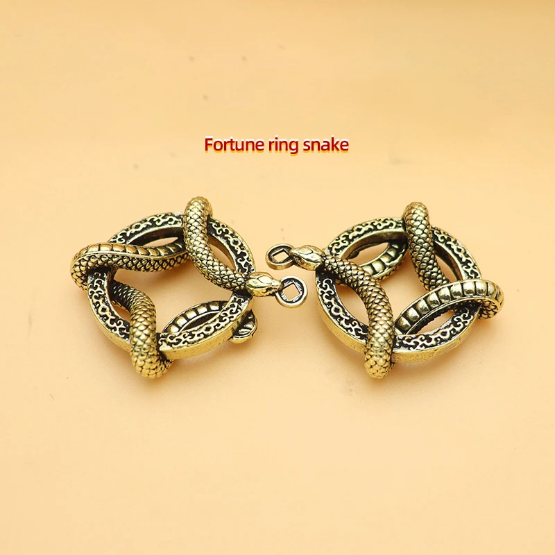 Copper Brass Mini Snake Antique Bronze Decor Figurines For Interior Decoration Desktop Ornament Pure Copper Miniatures Statue