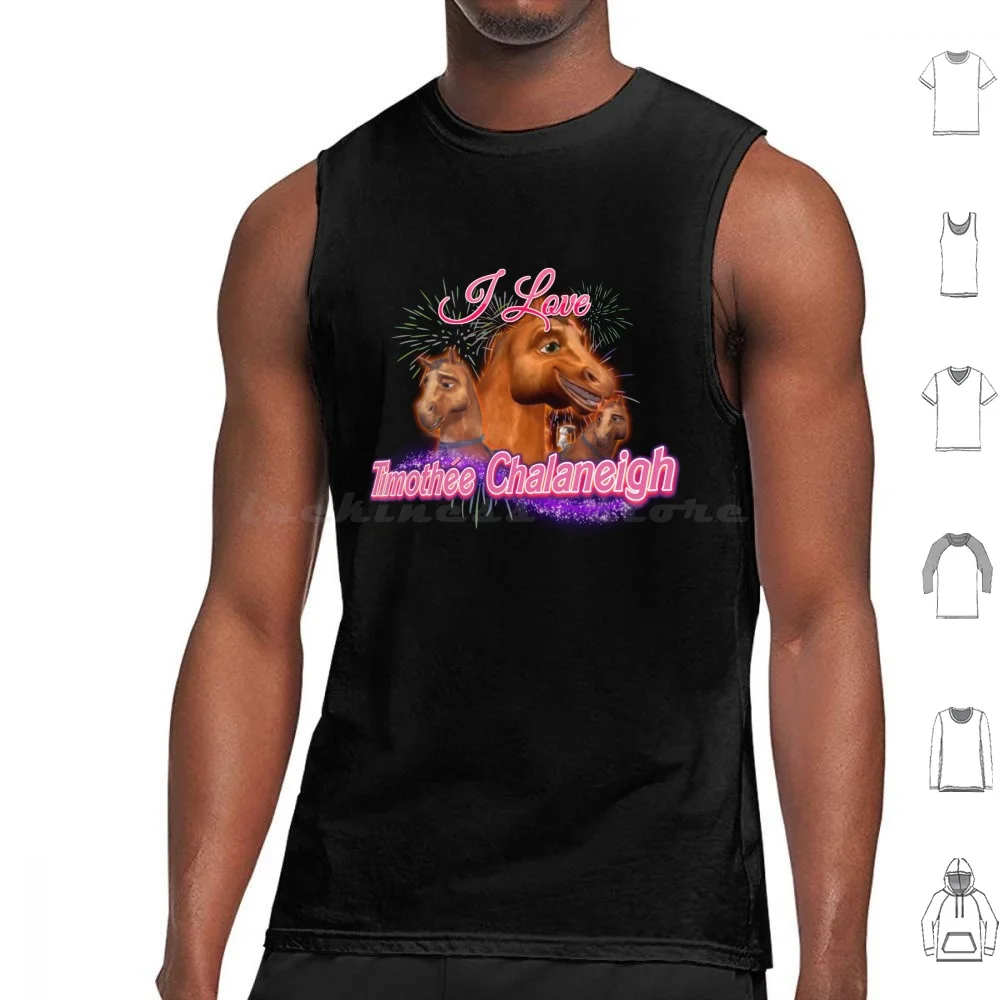 I Love Timothee Chalamet Cursed Fan Meme Tank Tops Vest Sleeveless Timothee Chalamet