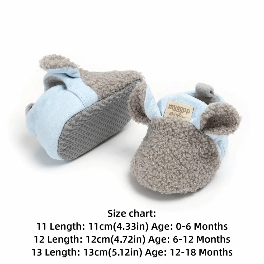 Cute Sheep Shape Newborn Baby Booties Non-Slip Sole Soft Baby Crib Shoes Warm Baby Walking Shoes Winter