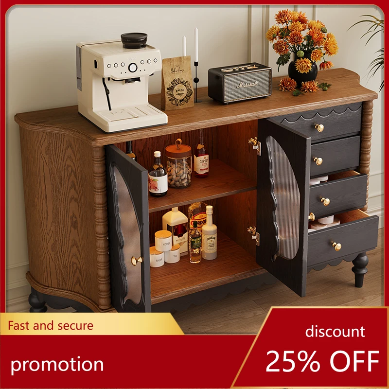 ZML Sideboard Cabinet for Home Use, Living Room Wall-Mounted Storage Cabinet, Multi-Functional Dining Room Entryway Cabinet
