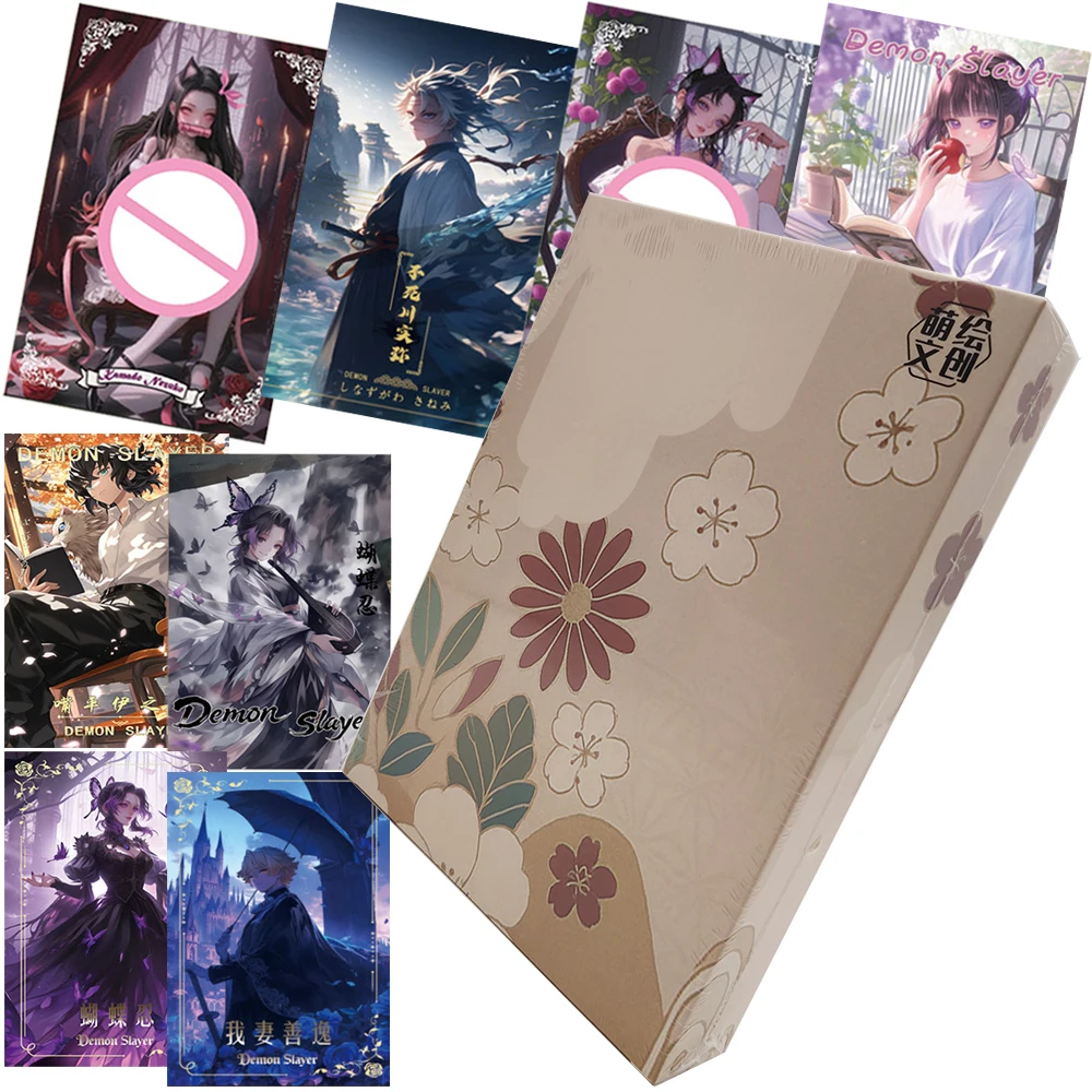 

Demon Slayer Children's Collection Fantasy Anime Creative Peripheral Color Paper Cards Popular Characters Limited Cards Toy Gift