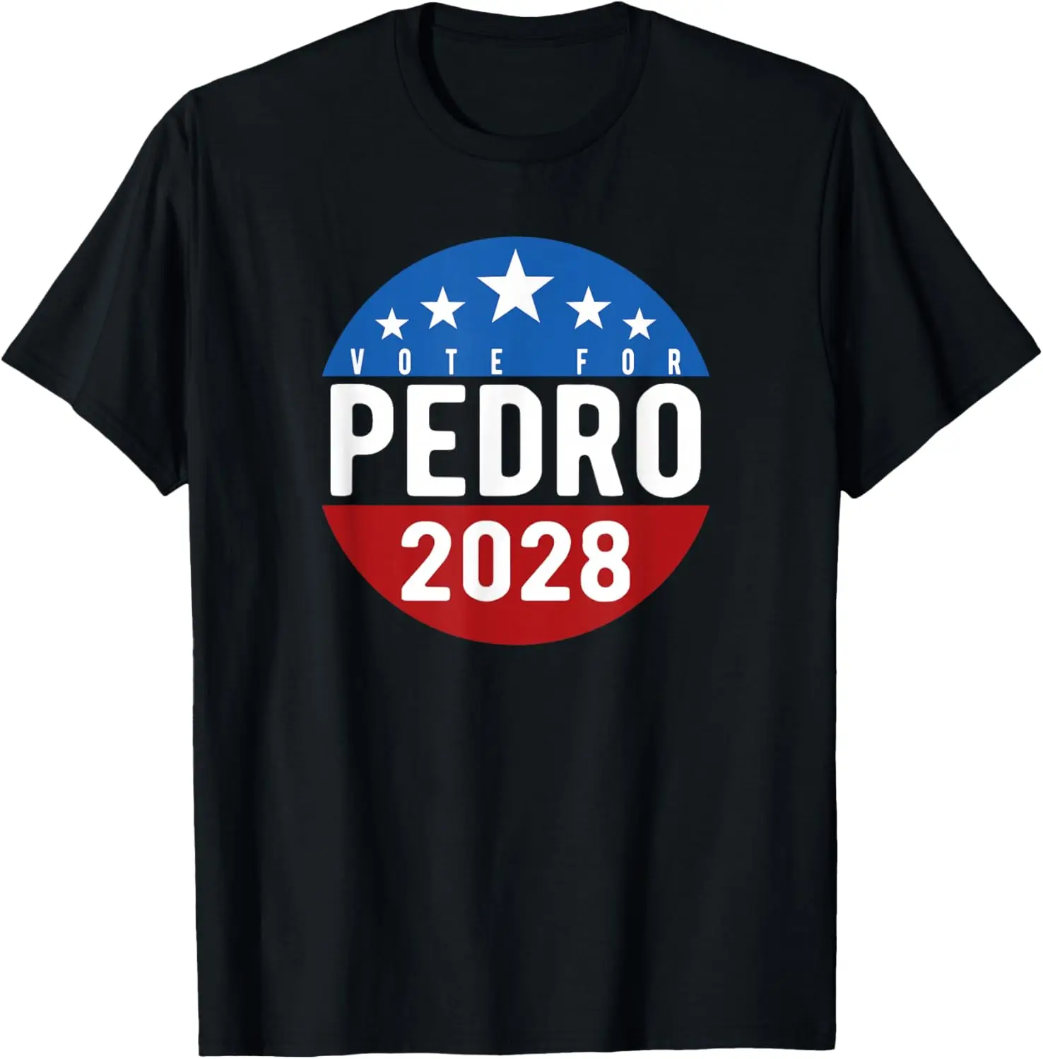 Vote Pedro For President 2028 USA Funny T-Shirt Summer short-sleeved breathable sweat-wicking versatile fashion T-shirt for back-to-school season, unisex, Y2K Fashionable Cartoon Anime