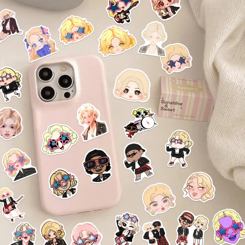 Roseanne Park Cartoon Stickers APT Kawaii Stickers Message Collection Kids Freinds Gift Waterproof Phone Case Diy Hand Account