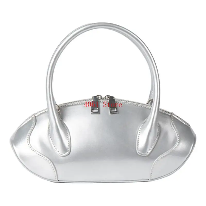 

Элегантная глянцевая сумочка с регулируемыми ремнями кожи кожи на плечо на плечо для повседневных и вечеринок