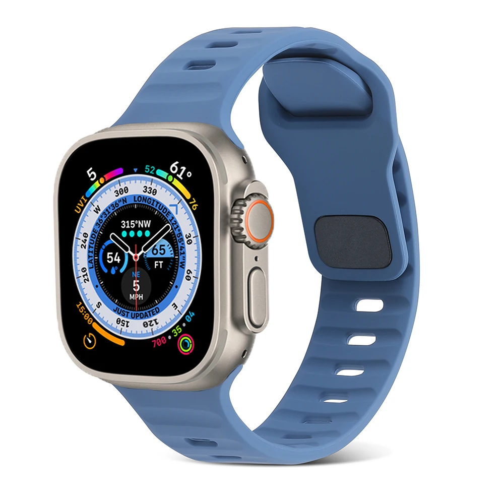 Apple Watch用シリコンストラップ,スポーツ,49mm,45mm,41mm,44mm,40mm,42mm,38mm,シリーズ8 7 6 5 4,se